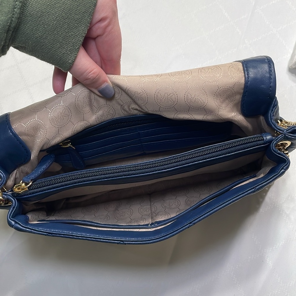 Michael Kors Navy Quilted Shoulder Bag - Picture 6 of 8